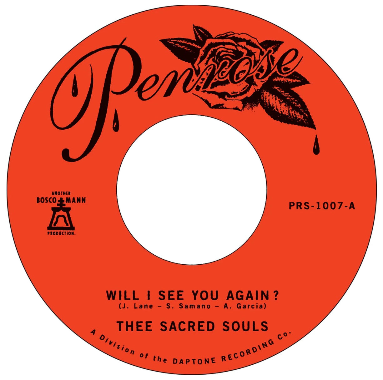 Thee Sacred Souls - Will I See You Again? b/w It's Our Love