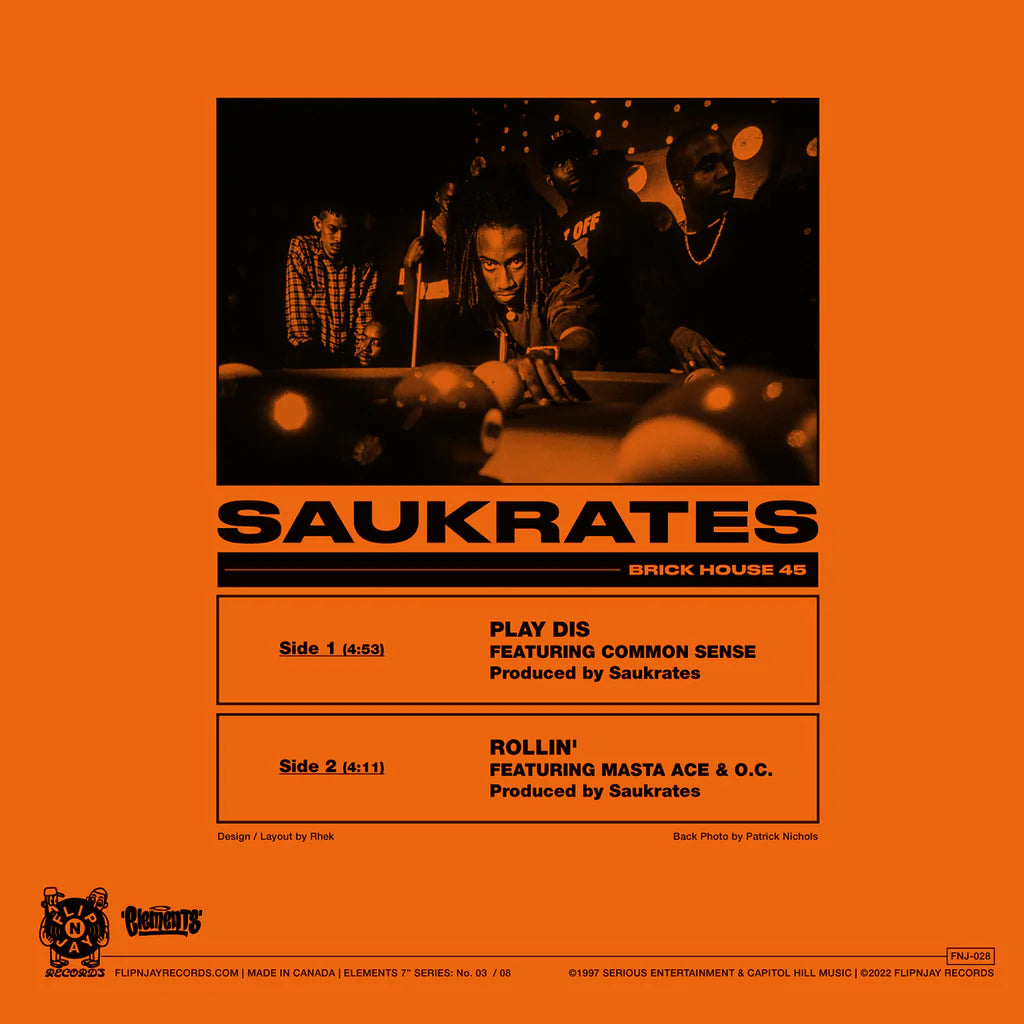 Saukrates - Brickhouse 45: Play Dis b/w Rollin'