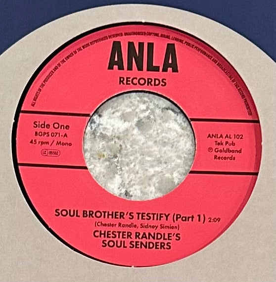 Chester Randall's Soul Senders - Soul Brother's Testify (Part 1) b/w (Part 2)