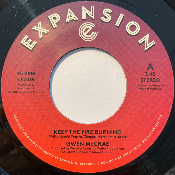 Gwen McCrae - Keep The Fire Burning b/w Funky Sensation
