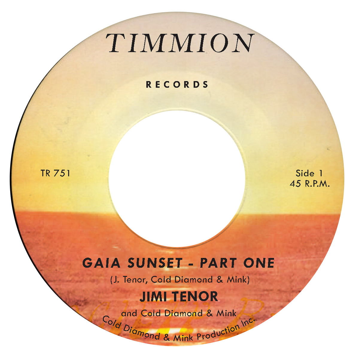 Jimi Tenor & Cold Diamond & Mink - Gaia Sunset Part 1 b/w Part 2