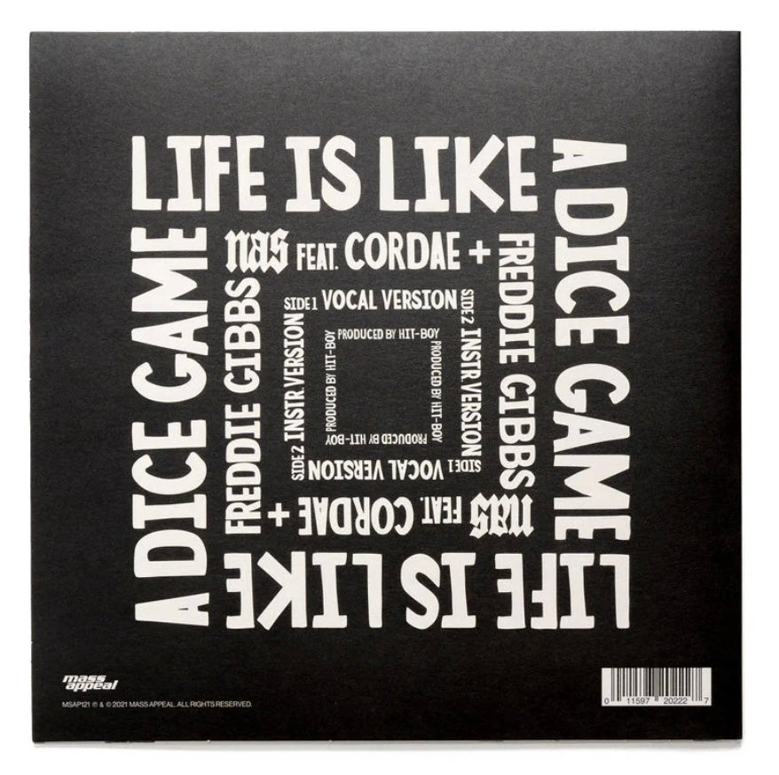 Nas - Life Is Like a Dice Game feat. Cordae & Freddie Gibbs b/w Inst (Limit 2)